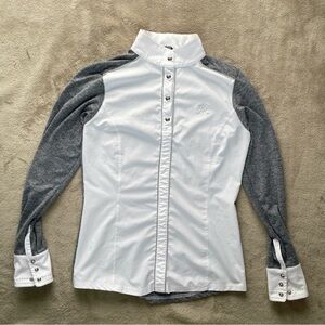 Kingsland equestrian White and Gray show Shirt
